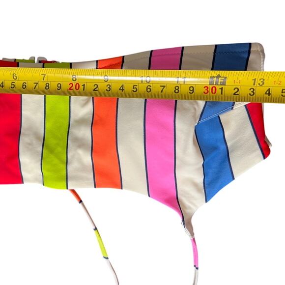 Aerie Striped Rainbow Bikini Set 2 Piece Swimsuit Medium M EUC - Picture 5 of 7